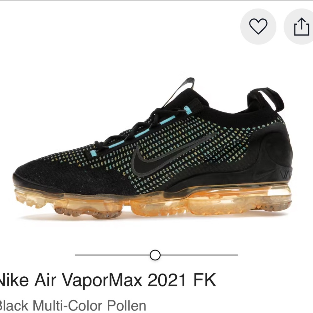 Nike Air VaporMax 2021 FK Black and Yellow Sneakers